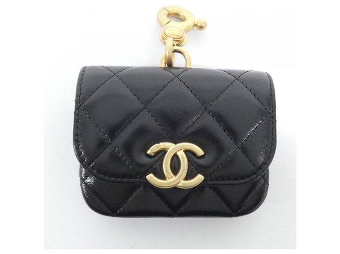 Portachiavi in pelle nera Chanel Nero - vista 2