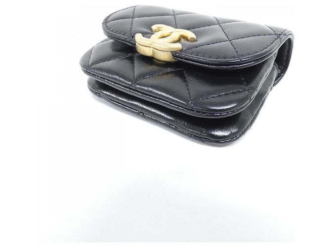 Portachiavi in pelle nera Chanel Nero - vista 4