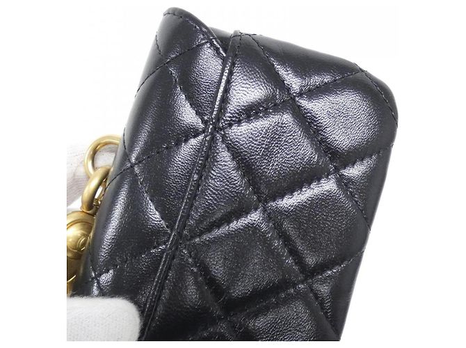 Portachiavi in pelle nera Chanel Nero - vista 5