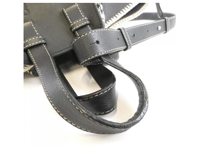 Borsa a Spalla Hammock Small di Loewe Nero Bianco - vista 9