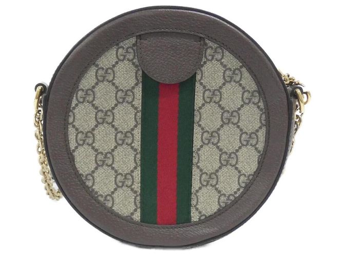 Borsa a Spalla Gucci Ophidia 550618 96I3B Marrone Beige - vista 2