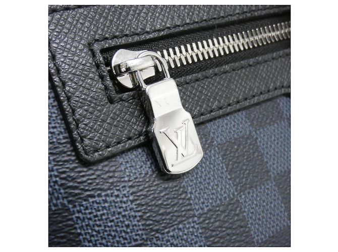 Zaino Matchpoint Damier Cobalt Louis Vuitton Nero Blu - vista 5