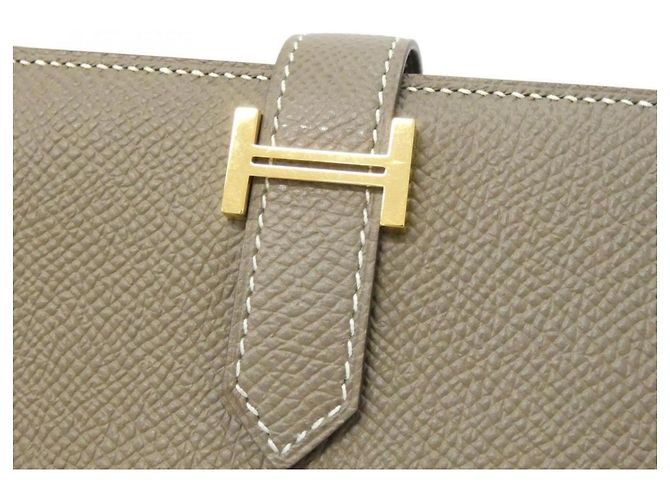Cartera Soufflé Bearn de Hermès Gris pardo - vista 3