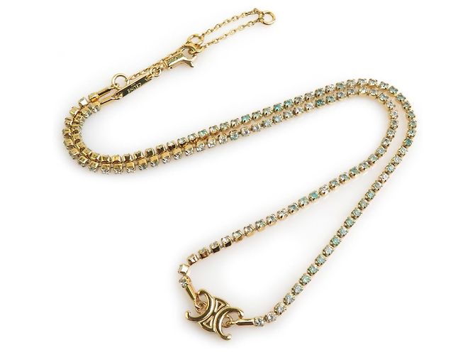 Céline Celine Triomphe Halskette Golden Hellblau - Ansicht 2