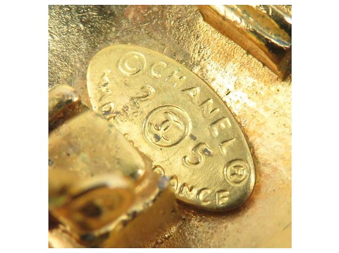 Orecchini a clip in metallo dorato Chanel Coco Mark D'oro - vista 7