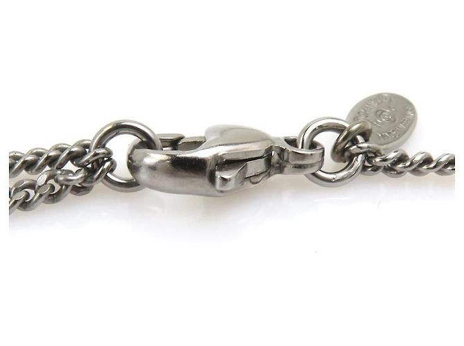 Collana in metallo gunmetal con il logo Coco di Chanel Metallico - vista 8