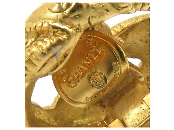 Orecchini a clip in metallo dorato Chanel Coco Mark per donne D'oro - vista 12