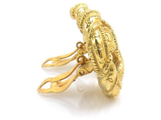 Orecchini a clip in metallo dorato Chanel Coco Mark per donne D'oro - vista 2