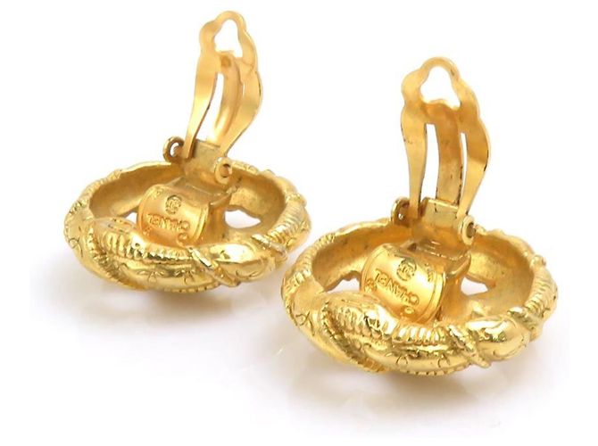 Orecchini a clip in metallo dorato Chanel Coco Mark per donne D'oro - vista 5