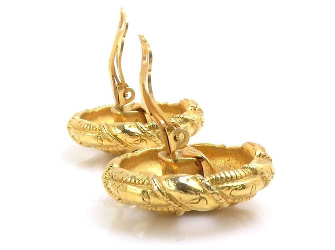 Orecchini a clip in metallo dorato Chanel Coco Mark per donne D'oro - vista 6