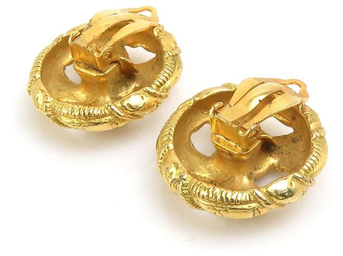 Orecchini a clip in metallo dorato Chanel Coco Mark per donne D'oro - vista 7