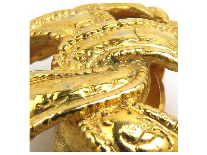Orecchini a clip in metallo dorato Chanel Coco Mark per donne D'oro - vista 9