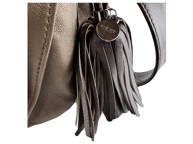 Bolsa de Ombro de Couro Flamenco da Loewe - vista 11