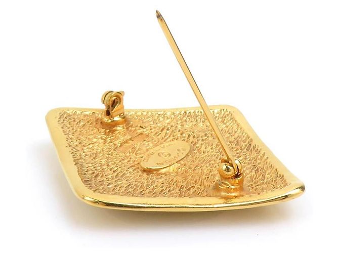 Spilla in metallo dorato Chanel con il marchio Coco D'oro - vista 5