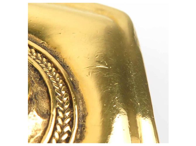 Spilla in metallo dorato Chanel con il marchio Coco D'oro - vista 7