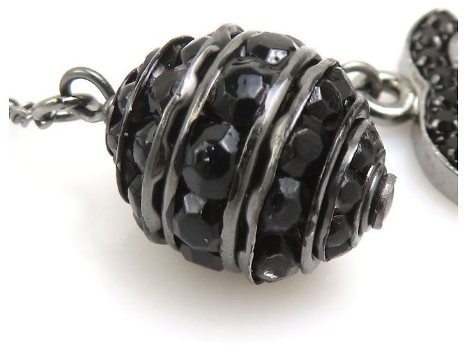 Collana da donna Chanel in nero e gunmetal Metallico - vista 4