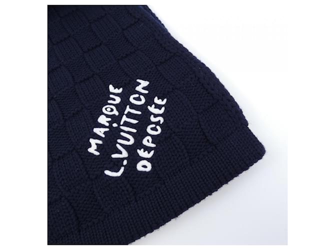 Sciarpa Snug Damier Louis Vuitton Blu navy - vista 2