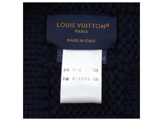 Sciarpa Snug Damier Louis Vuitton Blu navy - vista 3