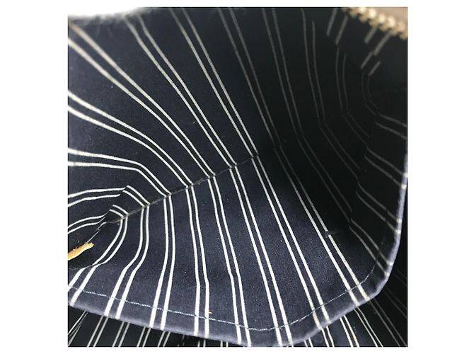 Borsa a Spalla Louis Vuitton Antigua Cabas MM Crudo Blu navy - vista 12
