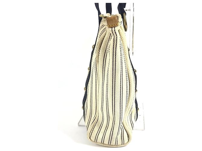Borsa a Spalla Louis Vuitton Antigua Cabas MM Crudo Blu navy - vista 4