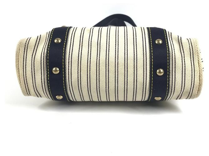 Borsa a Spalla Louis Vuitton Antigua Cabas MM Crudo Blu navy - vista 5
