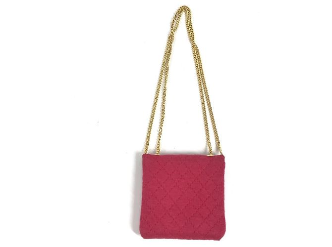 Pochette Miniatura Matelassé Logo CC Vintage Coco di Chanel Rosso D'oro - vista 2