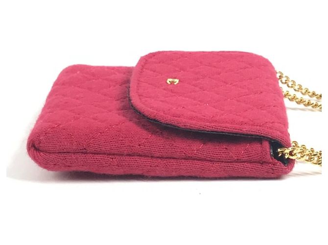 Pochette Miniatura Matelassé Logo CC Vintage Coco di Chanel Rosso D'oro - vista 3