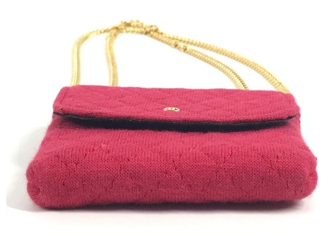 Pochette Miniatura Matelassé Logo CC Vintage Coco di Chanel Rosso D'oro - vista 5