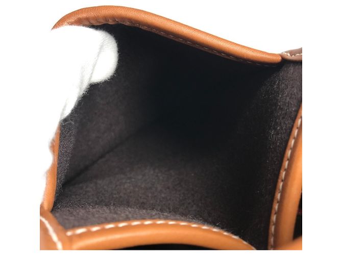 Borsa tote in tela a righe Camoil con logo Hermès Marrone Rosso - vista 15