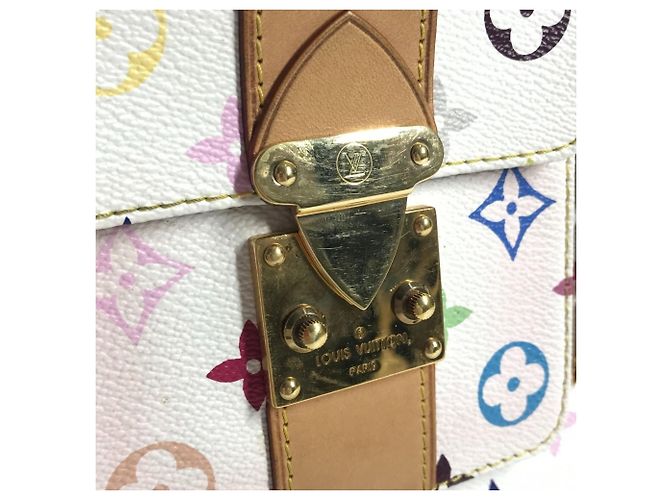 Louis Vuitton Monogramm Multicolor Alma GM Tote-Handtasche Weiß - Ansicht 16
