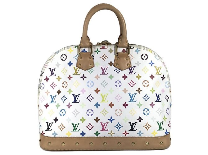 Louis Vuitton Monogramm Multicolor Alma GM Tote-Handtasche Weiß - Ansicht 2