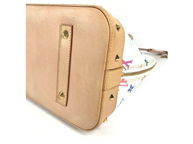 Louis Vuitton Monogramm Multicolor Alma GM Tote-Handtasche Weiß - Ansicht 6