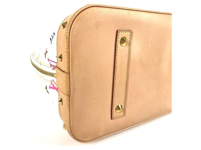 Louis Vuitton Monogramm Multicolor Alma GM Tote-Handtasche Weiß - Ansicht 7