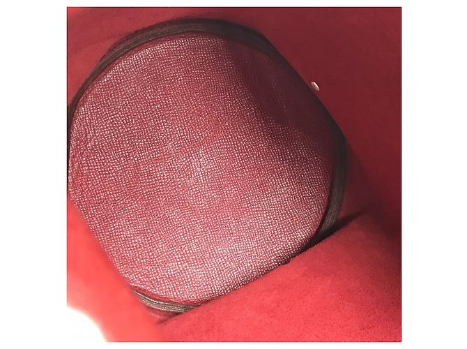 Borsa a Spalla Mainjoir con Frange e Pompon di Hermès Rosso - vista 10