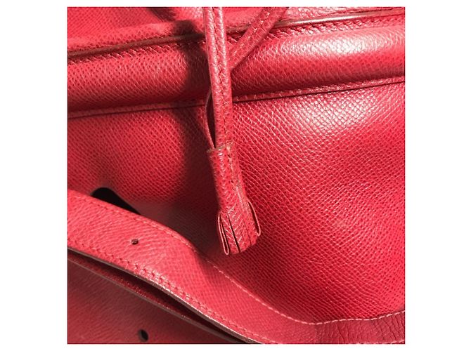 Borsa a Spalla Mainjoir con Frange e Pompon di Hermès Rosso - vista 13