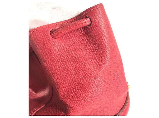Borsa a Spalla Mainjoir con Frange e Pompon di Hermès Rosso - vista 14