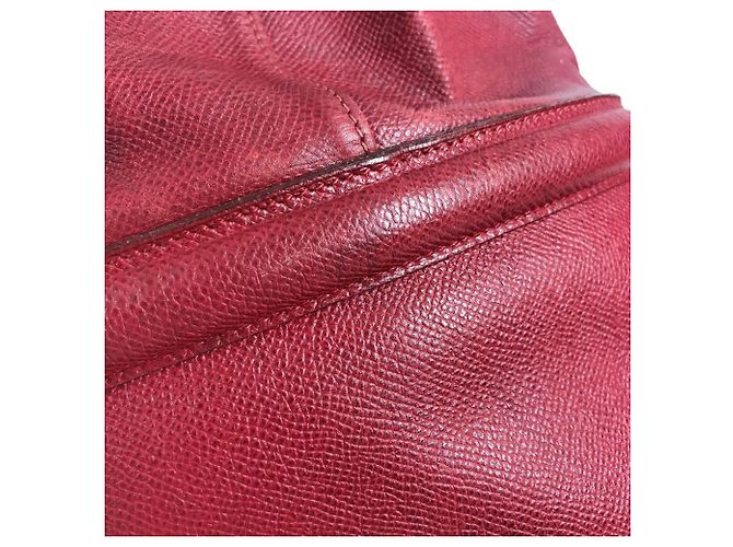 Borsa a Spalla Mainjoir con Frange e Pompon di Hermès Rosso - vista 16