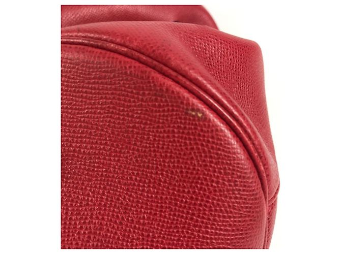 Borsa a Spalla Mainjoir con Frange e Pompon di Hermès Rosso - vista 17