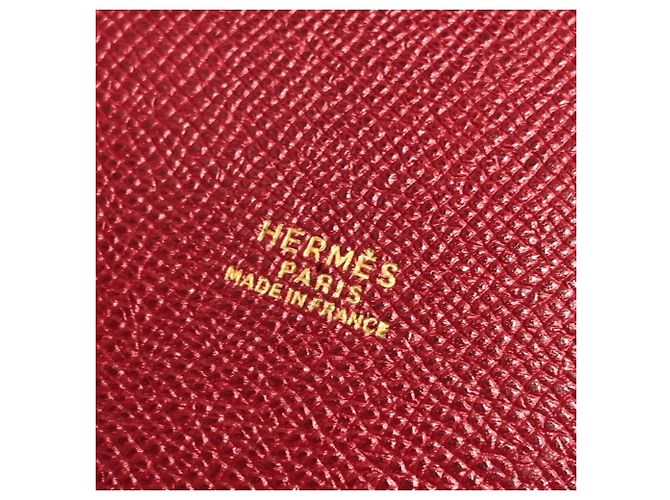 Borsa a Spalla Mainjoir con Frange e Pompon di Hermès Rosso - vista 6