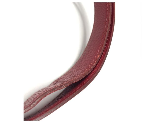 Borsa a Spalla Mainjoir con Frange e Pompon di Hermès Rosso - vista 8