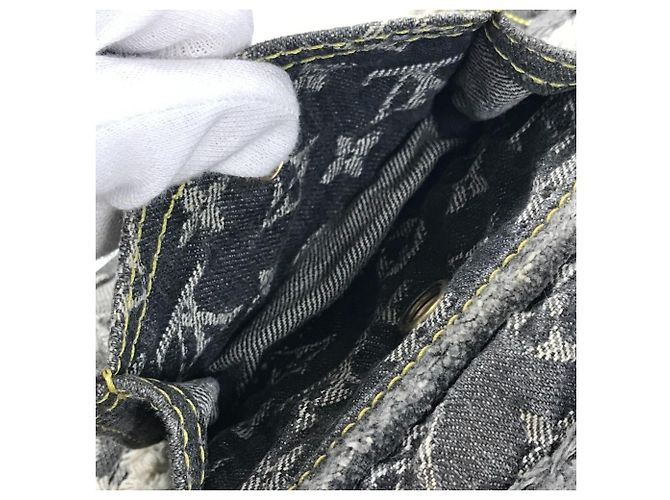 Borsa Posty in Patchwork di Denim Monogram Louis Vuitton Marrone Nero - vista 16