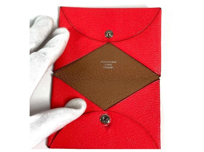 Hermès HERMES Calvi Verso Bicolor Wallet/Coin Purse - view 9