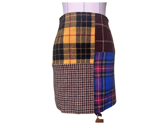 Weekend Max Mara Saia Mini Agoraio em Patchwork de Lã Multicor - vista 2