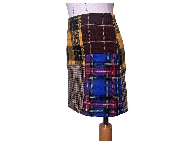 Weekend Max Mara Saia Mini Agoraio em Patchwork de Lã Multicor - vista 3