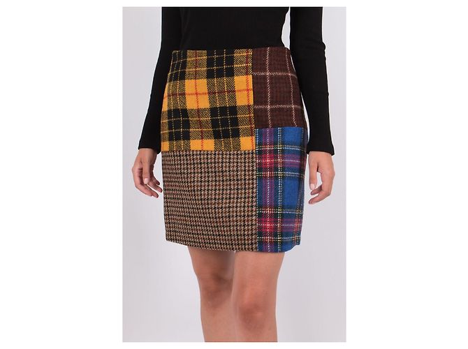 Weekend Max Mara Saia Mini Agoraio em Patchwork de Lã Multicor - vista 5
