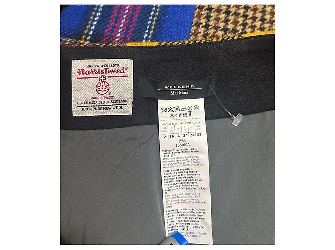 Weekend Max Mara Saia Mini Agoraio em Patchwork de Lã Multicor - vista 6