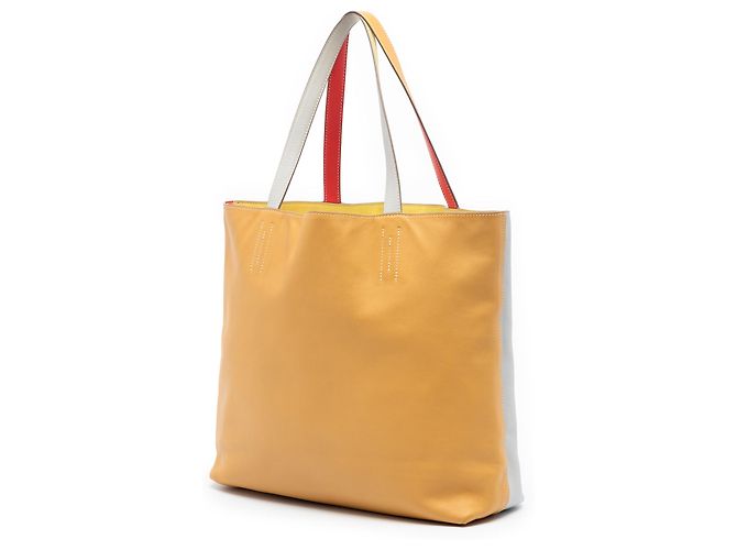 Hermès White Multicolor Swift Double Sens Wende-Tote 36 Weiß Aus weiß - Ansicht 2