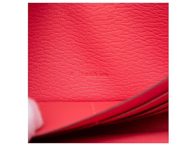 Portefeuille Longue Kelly en Chèvre Mysore Rose Hermès - vue 6