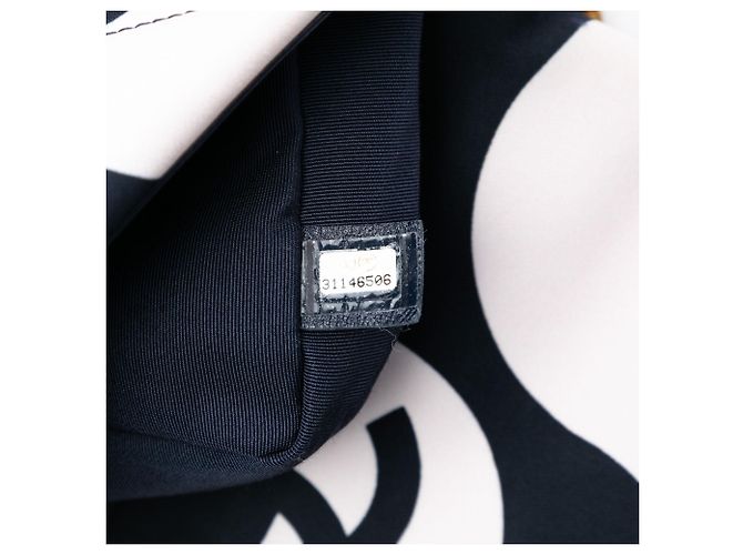 Chanel Bianco Medio Stampato Sete 19 Flap - vista 5