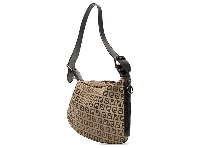 Fendi Beige Zucchino Austern Schultertasche - Ansicht 2